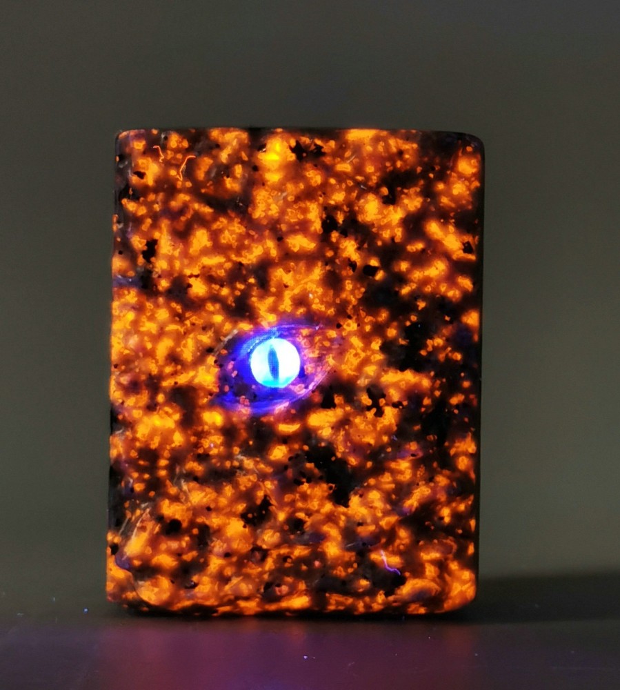Carving Under UV Very Bright Yooperlite Yooper Stone Lake Superior Glowing Rock