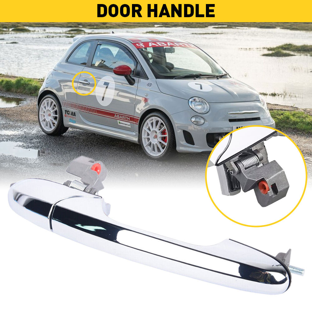 Door Handle Front Passenger Right Side Chrome Right Hand For Fiat 500 68069942AC