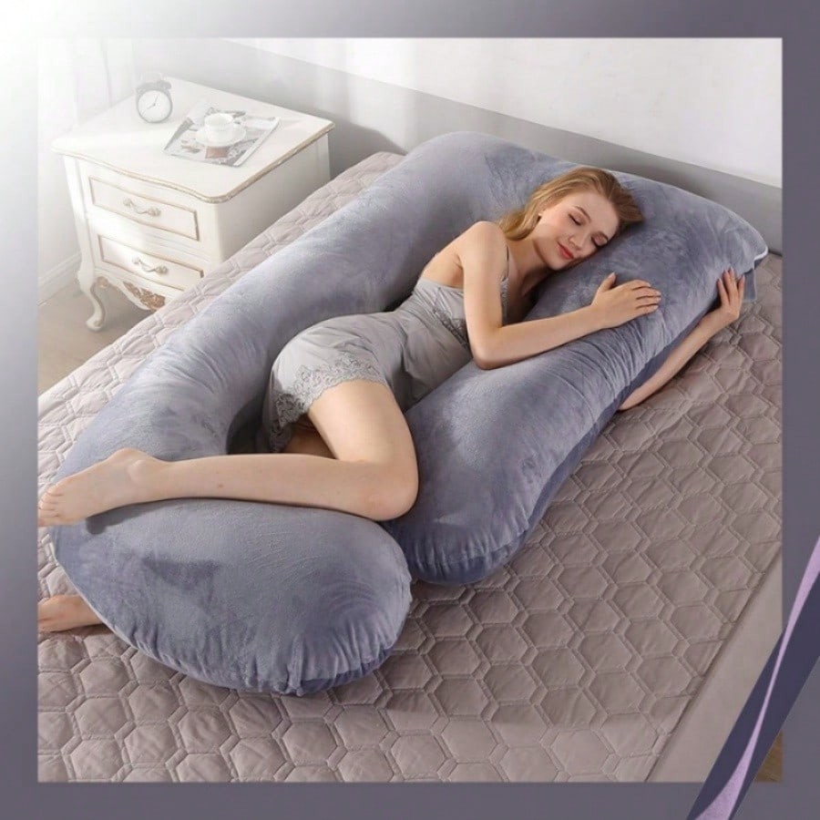 NEW Pregnancy Waist Pillow - Gray Cooling Summer Support