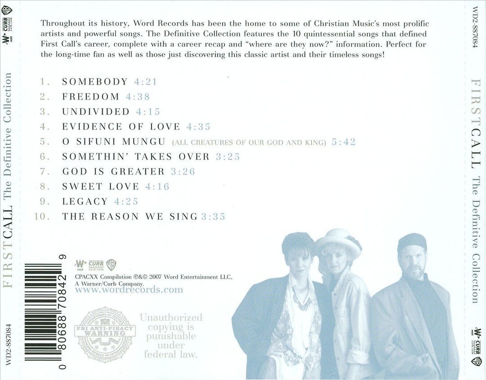 FIRST CALL DEFINITIVE COLLECTION NEW CD