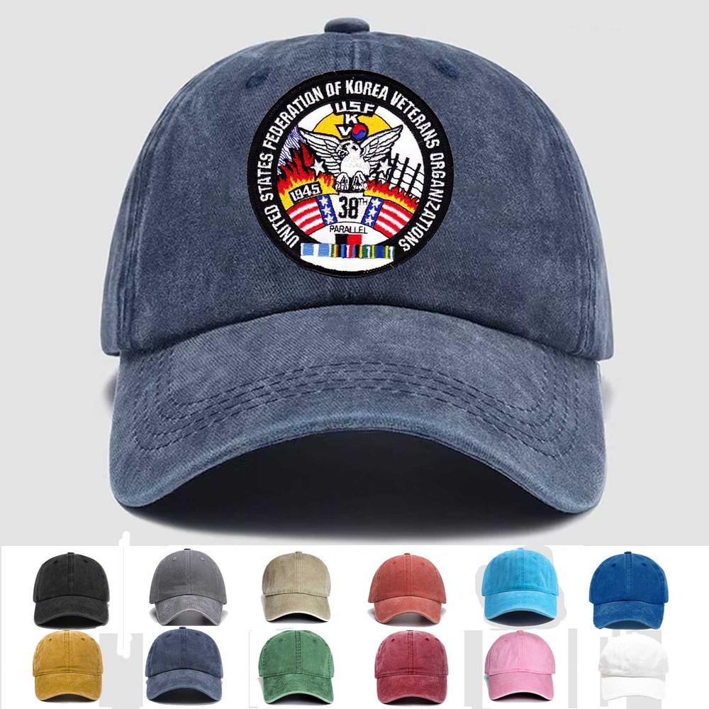 Custom Embroidered Hat Federation Of Korea Veterans Organizations 38th Parallel