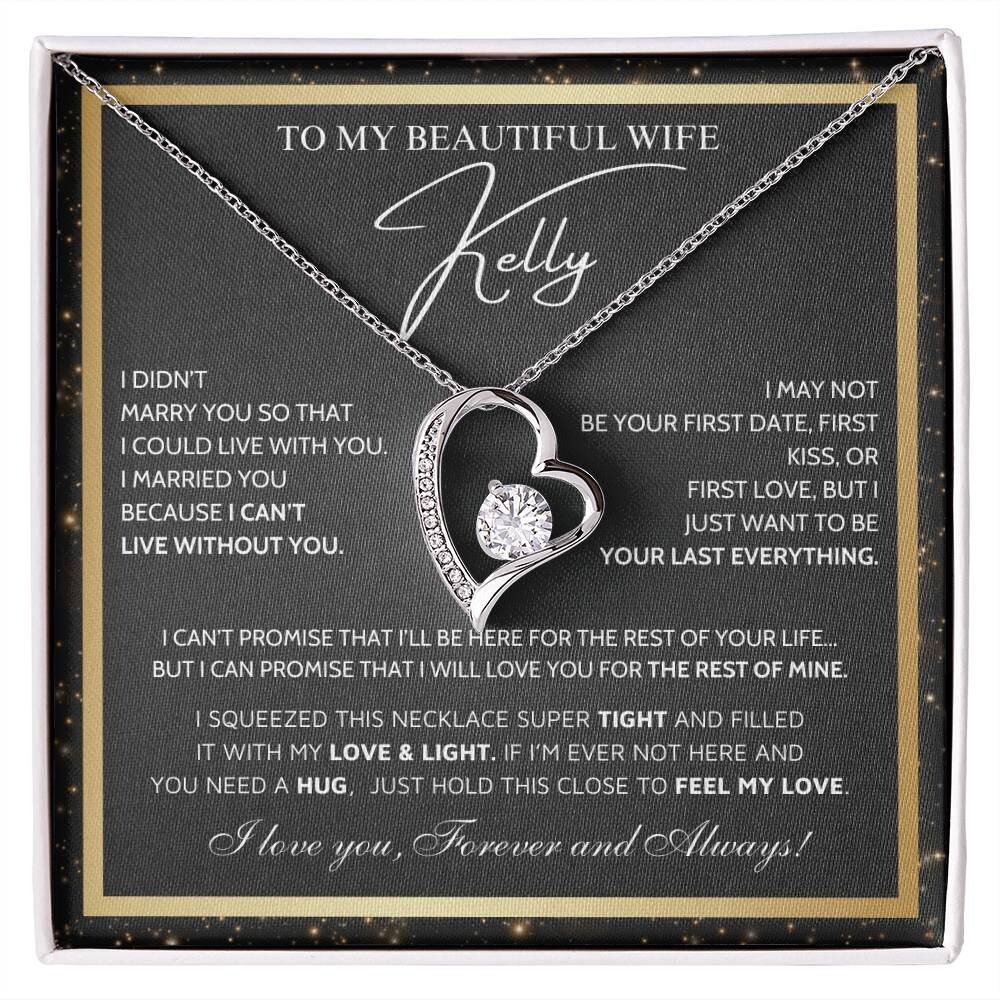 To My Beautiful Wife Necklace From Husband, Jewelry For Women, Birthday Gifts