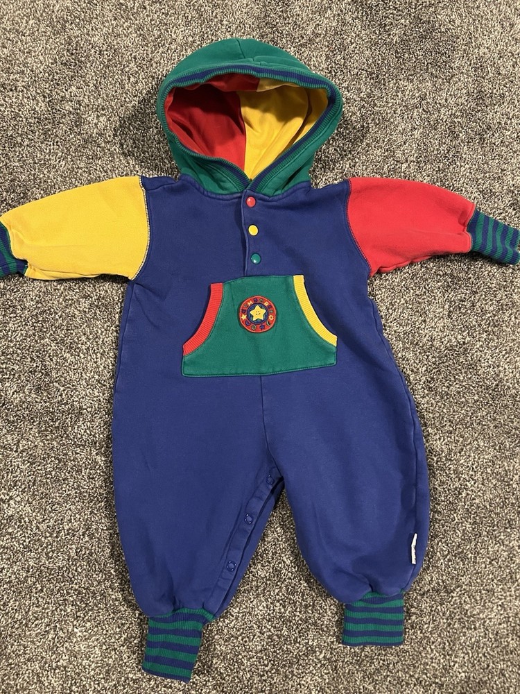 Vintage Colorblock rainbow Tag Gymboree infant Jumper