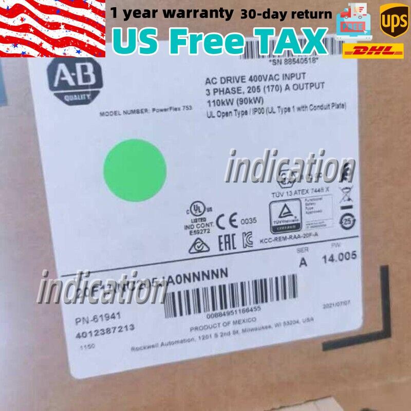 100% new original AB 20F1ANC205JA0NNNNN PowerFlex 753 AC Drive with Embedded I/O