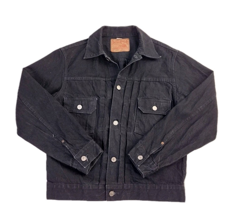 Sugar Cane Black Type 2 Selvedge Denim Jacket Adult Size 38