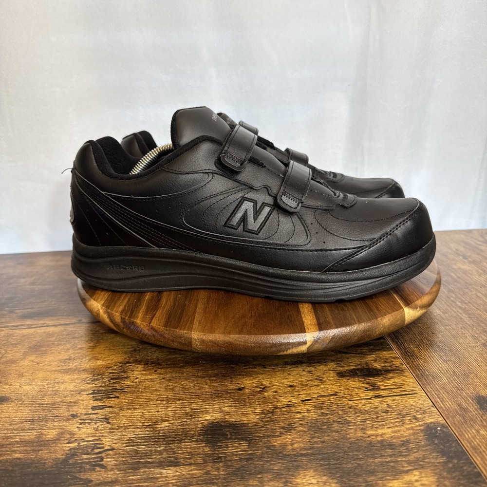 New Balance Men's 577 SL2 Black Walking Shoe Hook & Loop Sneaker 12 (2E) MW577VK