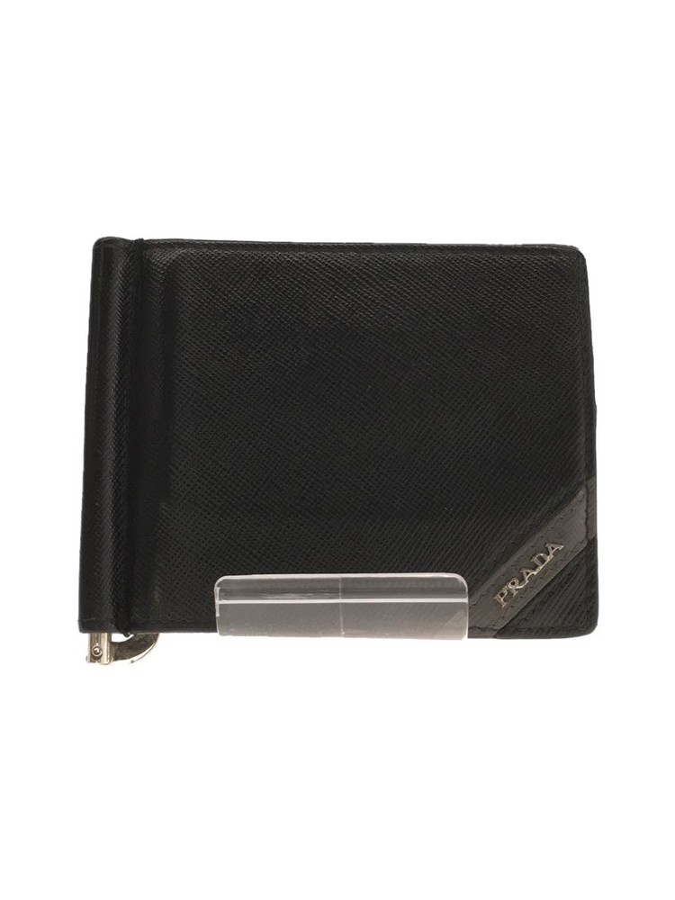 Prada Black Leather Mens Plain Wallet
