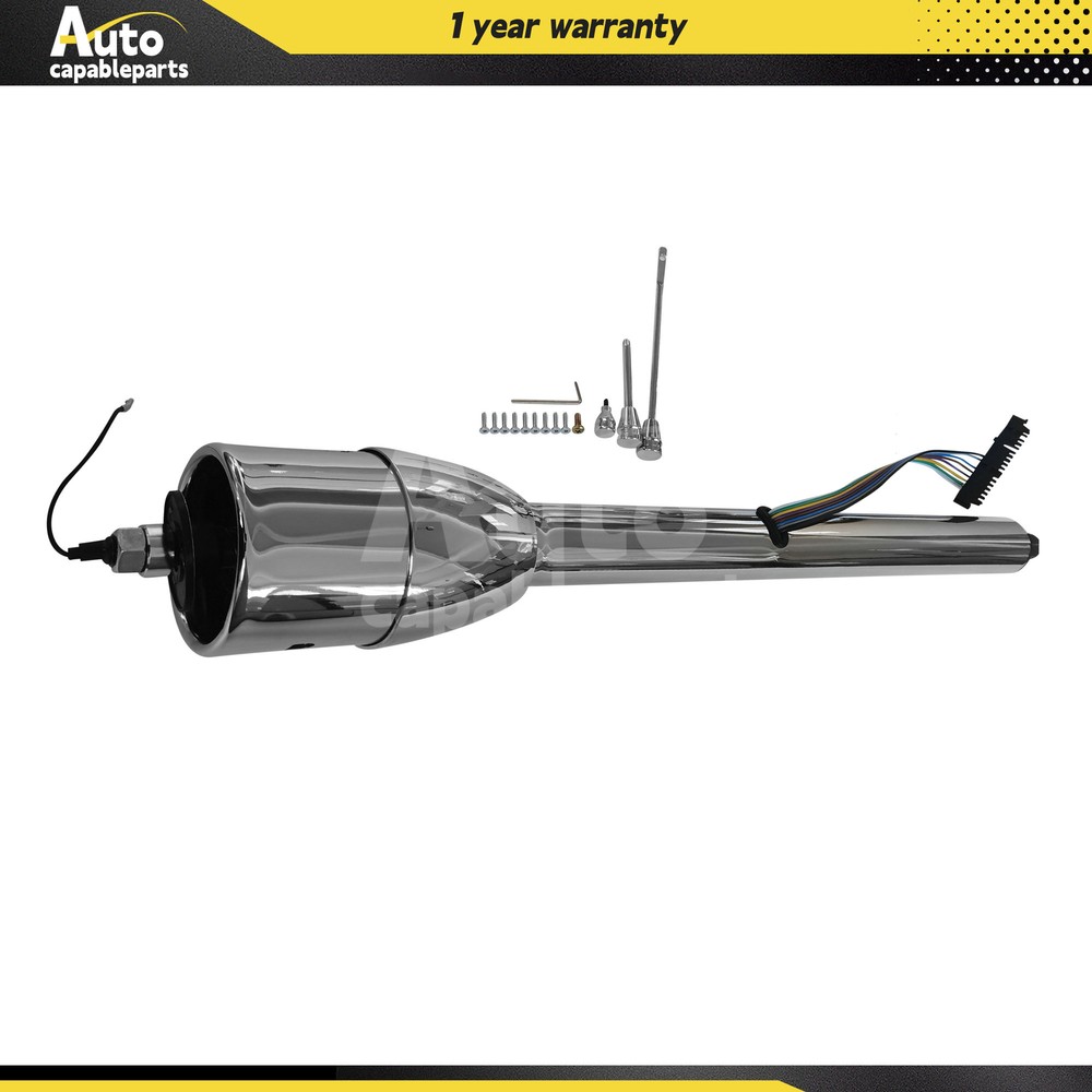 30 Inch Manual Chrome Tilt Steering Column No Key GM Hot Rod Adapter