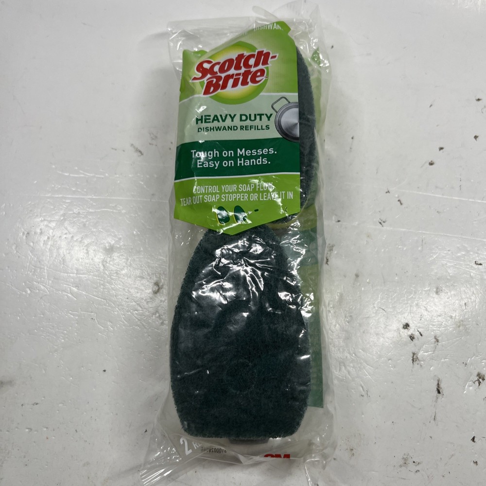 Scotch-Brite Heavy Duty Dishwand Refills, Keep Your Hands 2 Green New Sealed