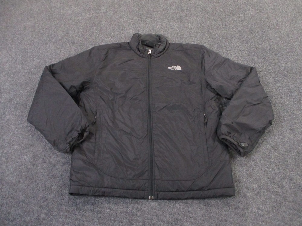 North Face Mens Black Lightweight Puffer Jacket for Hiking and Outdoors