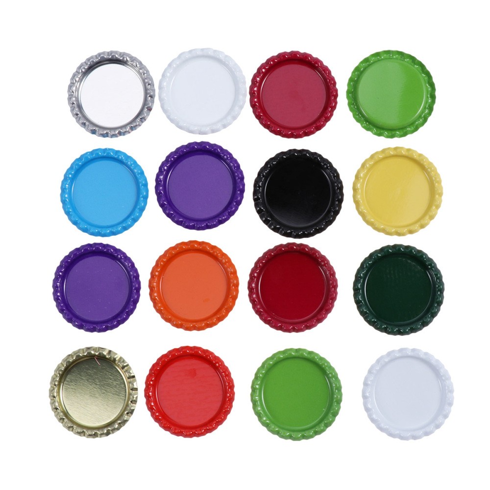200-Piece DIY Beer Bottle Cap Patches Crown Craft Stickers for Creative Projects
