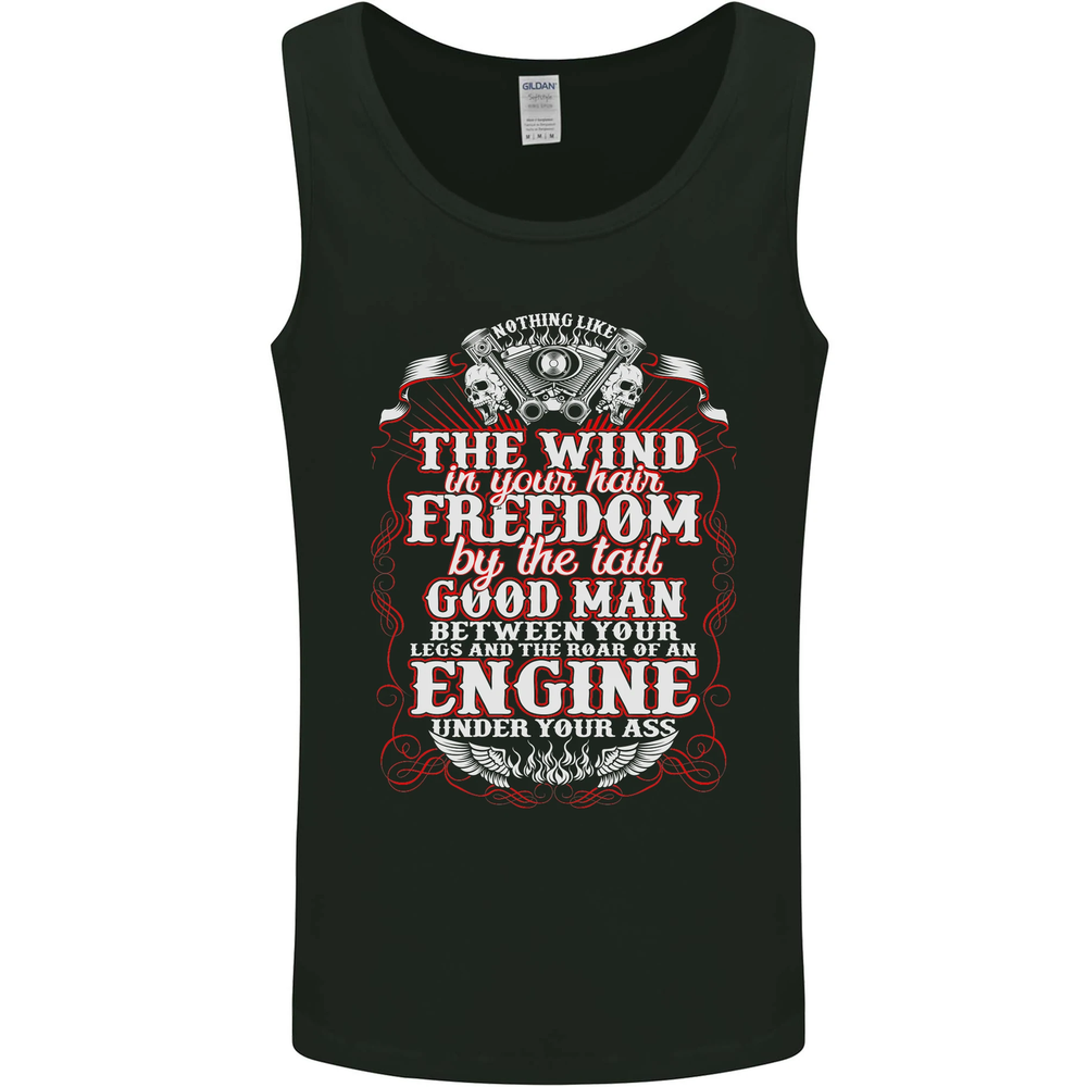 Biker Motorbike Engine Under Your Ass Mens Vest Tank Top