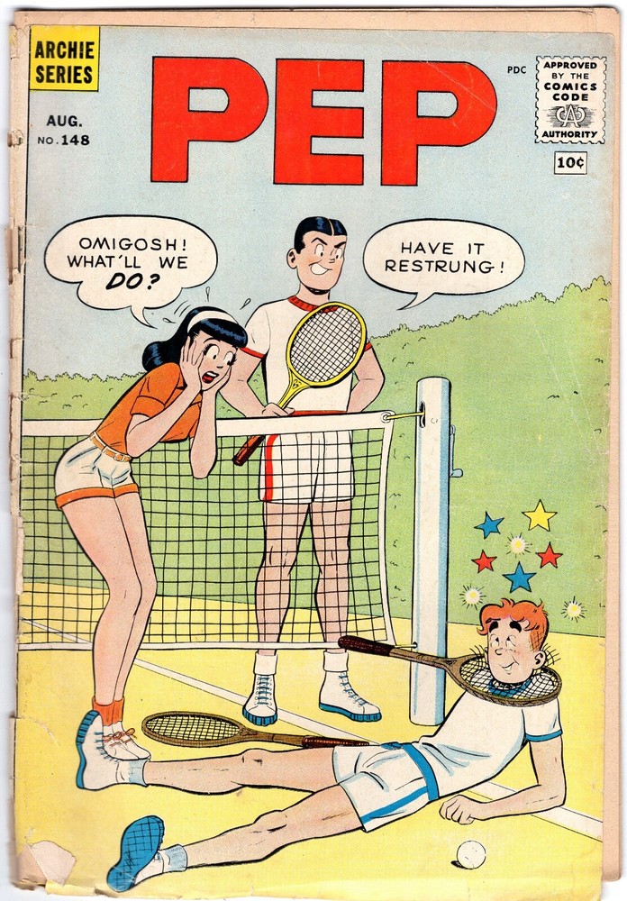 1961 PEP Archie Series Comic Book #148 - TENNIS COVER!!!