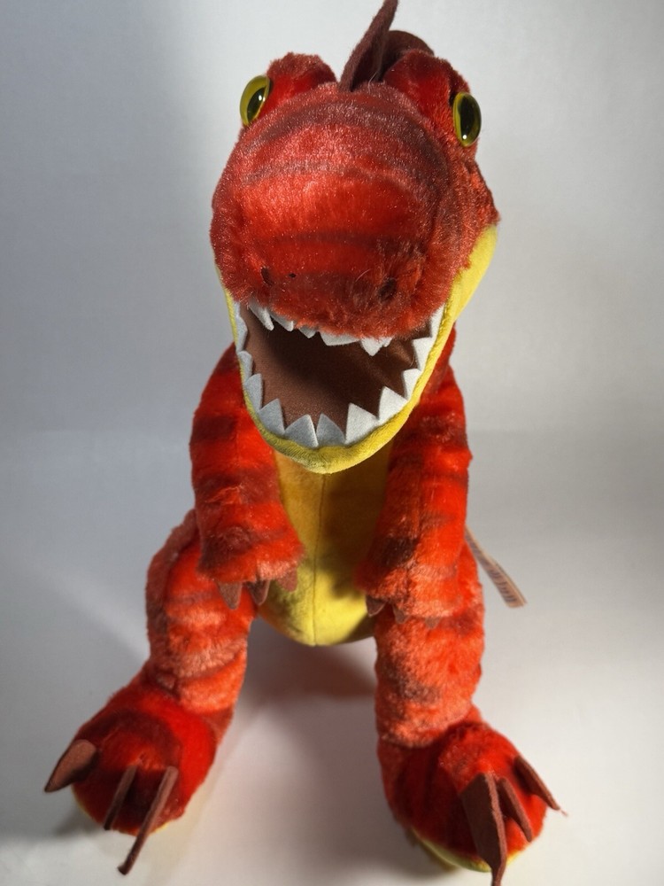 Build A Bear Dinosaur – Red Raptor Plush Toy 16” BAB Stuffed Animal Collectible