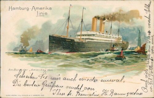 Postcard Hamburg America Line 1907 (No.959)