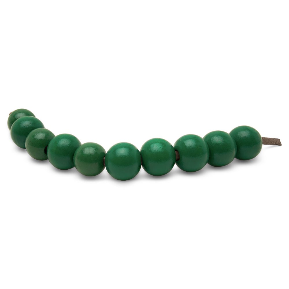Green Wooden Beads 1/2 Inch 3mm Hole Round for Crafts Jewelry Woodpeckers