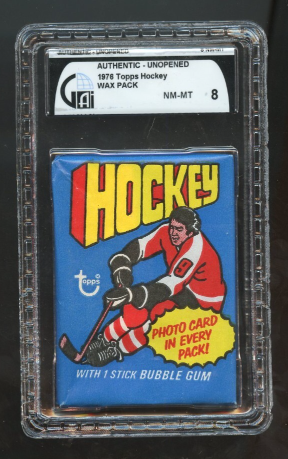 1976 Topps Hockey Unopened Wax Pack GAI 8 NM-MT 5651