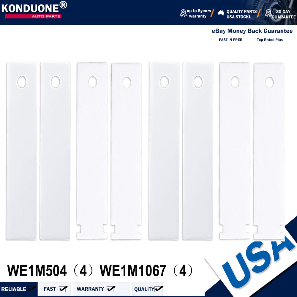 GE Dryer Drum Slide Kit - 4x WE1M1067 & 4x WE1M504 - Fits WE1M481 WE1M316 WE1M333 Models
