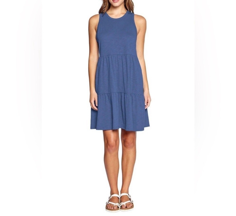 Gap sleeveless blue baby doll dress with pockets, size small, comfy, casual