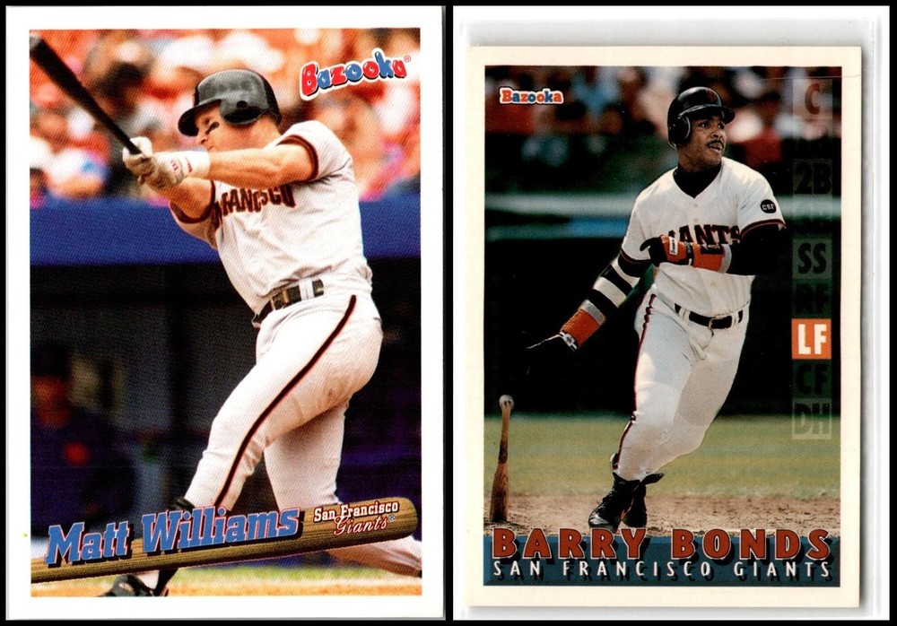 Bazooka San Francisco Giants (2) Card Lot - Last Call – Scoop It Up Before It...
