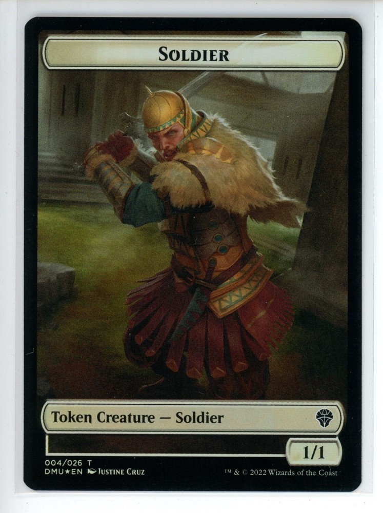 SOLDIER // BEAST DOUBLE-SIDED TOKEN Dominaria United FOIL #4//16 DMU(NM+)(MTG)