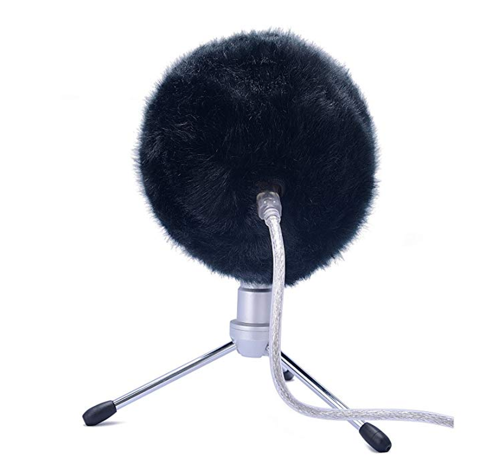 Professional Microphone Furry Windscreen for Blue Snowball Black - High Quality