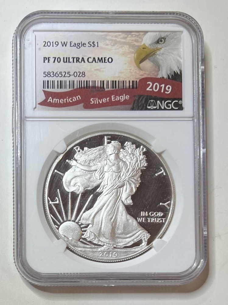 2019 W American 1oz .999 Silver Eagle NGC PF 70 Ultra Cameo