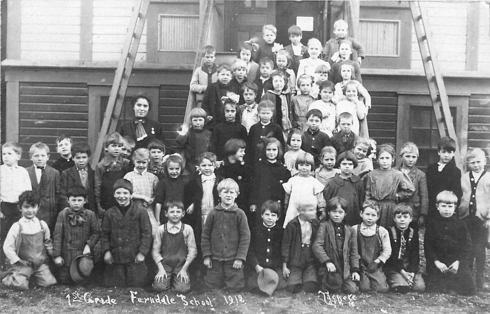 1912 Ferndale California School Class Humboldt occupation Postcard RPPC 24-12234
