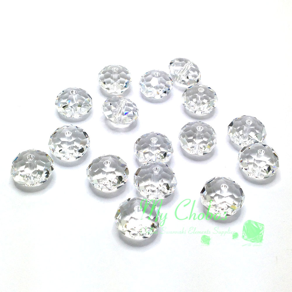 Swarovski 5040 Briolette Rondelle Beads 12mm Clear Crystal on Clearance Sale-image