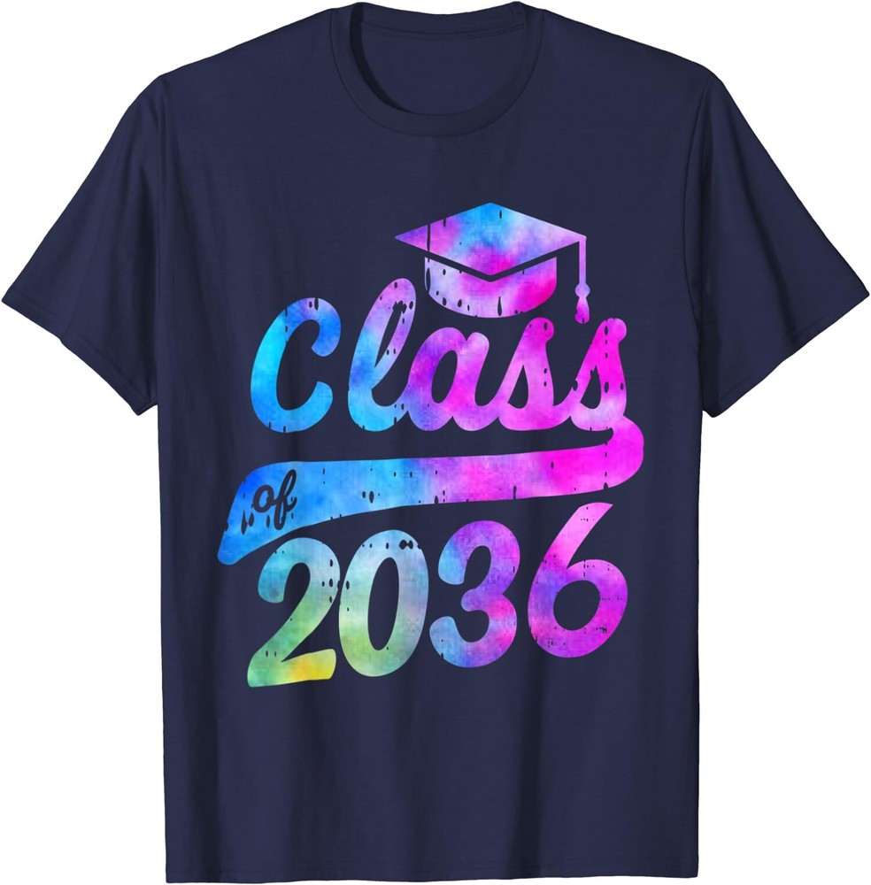 Class of 2036 Tie Dye Back to School Unisex T-Shirt Design