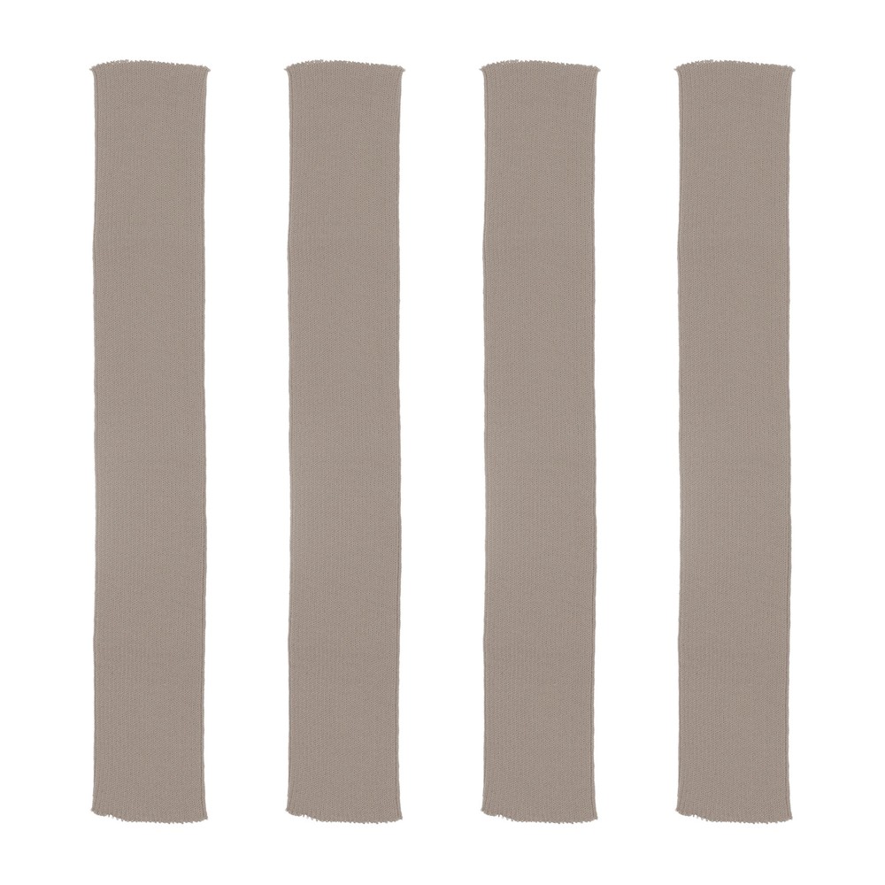 4pcs 40x6cm Elastic Cuff Rib Trim Cotton Fabric Knit Stretch Band Milky Coffee
