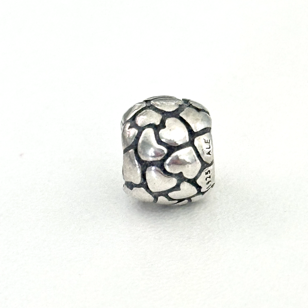 Pandora 925 Sterling Silver Retired Lotsa Love Hearts Charm Bead