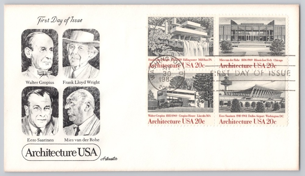 Washington, DC Architecture USA 20c: Fallingwater, Dulles, Gropius