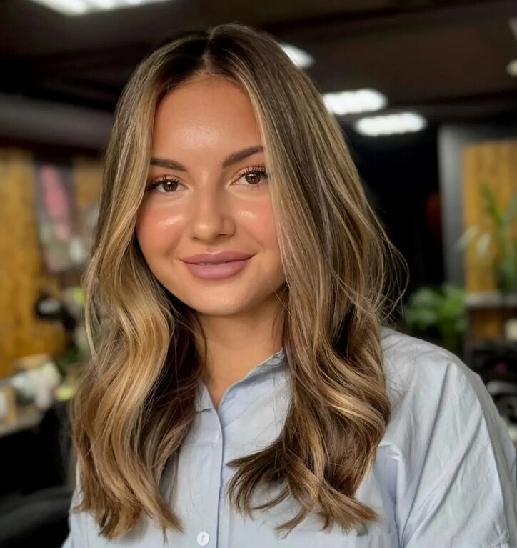 Highlight Wig Dark Brown 13x4 Lace Front Human Hair Wig Natural Hairline