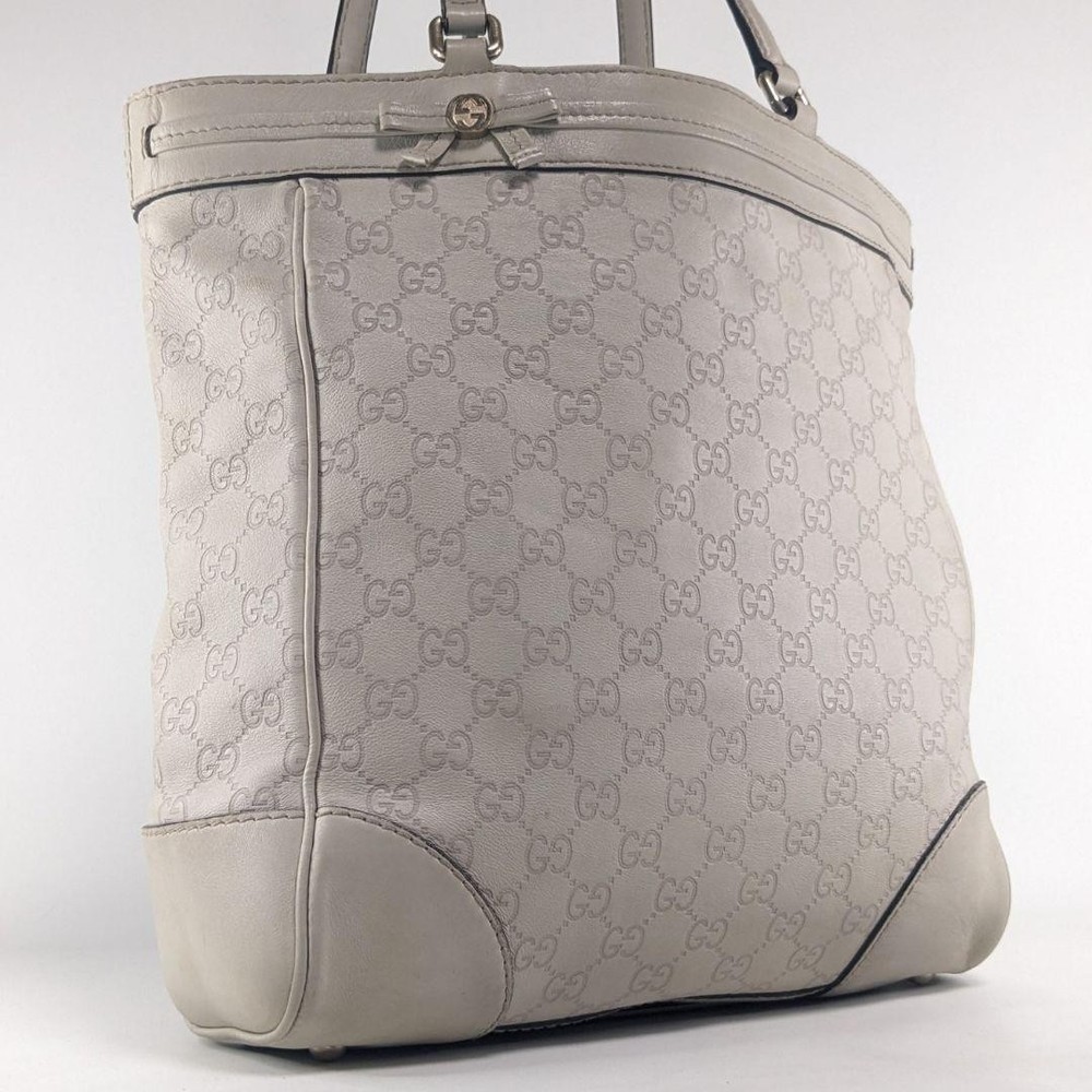 Gucci Shima Leather Interlocking Tote Handbag A4 Size