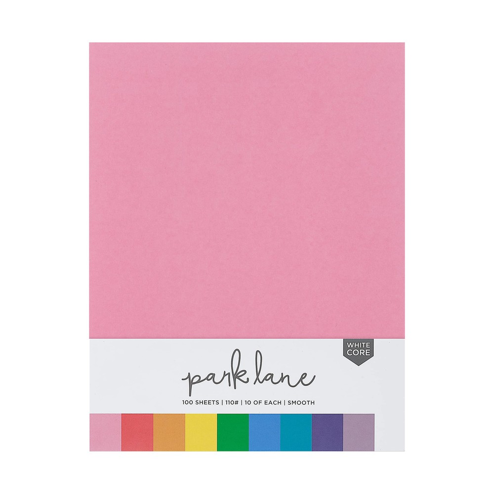 Cardstock 8.5 x 11 Paper Pack - 110 lb Assorted Primary Colored Scrapbook Pap...