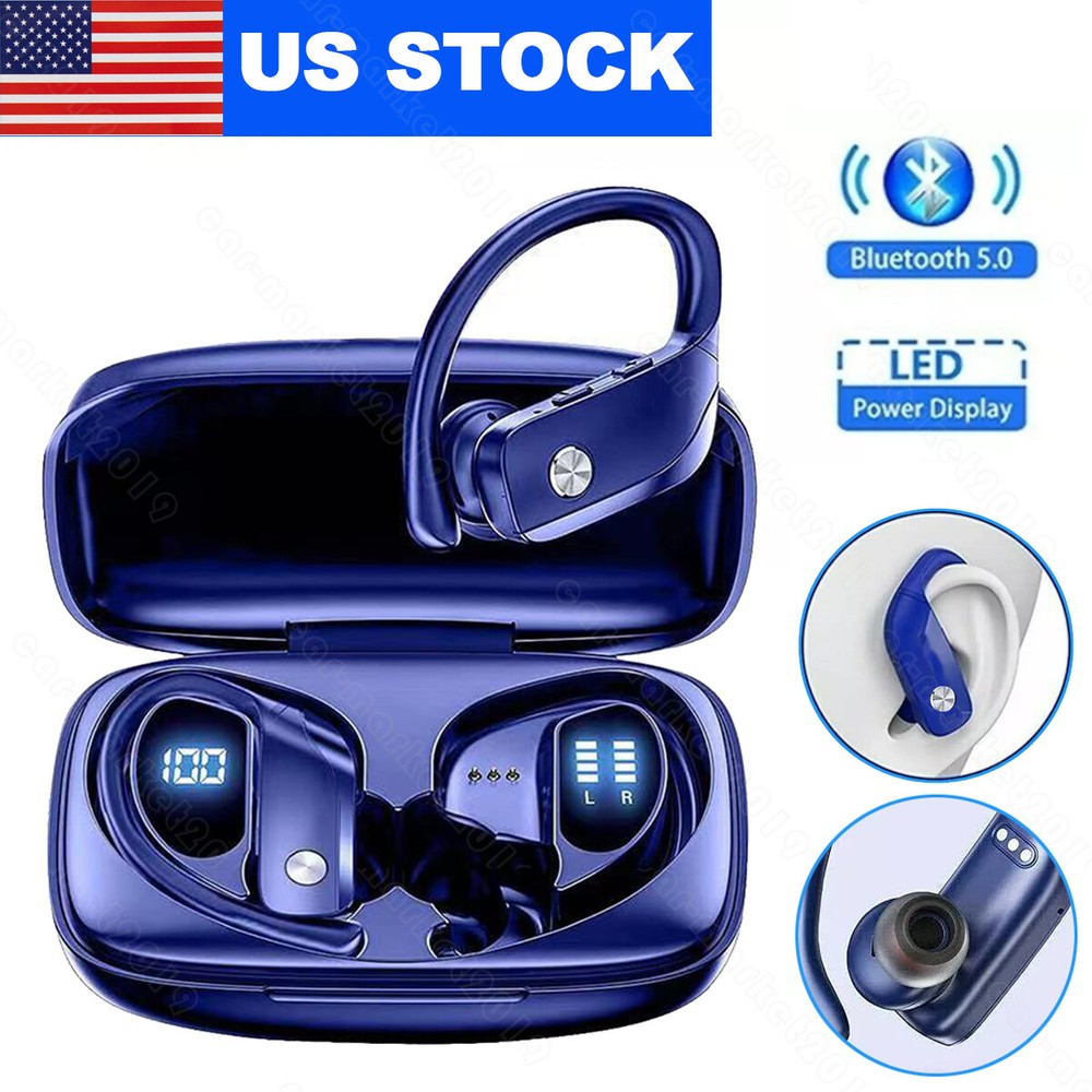 Bluetooth 5.0 True Wireless Earbuds With Mic Headphones Earhook Sport Running