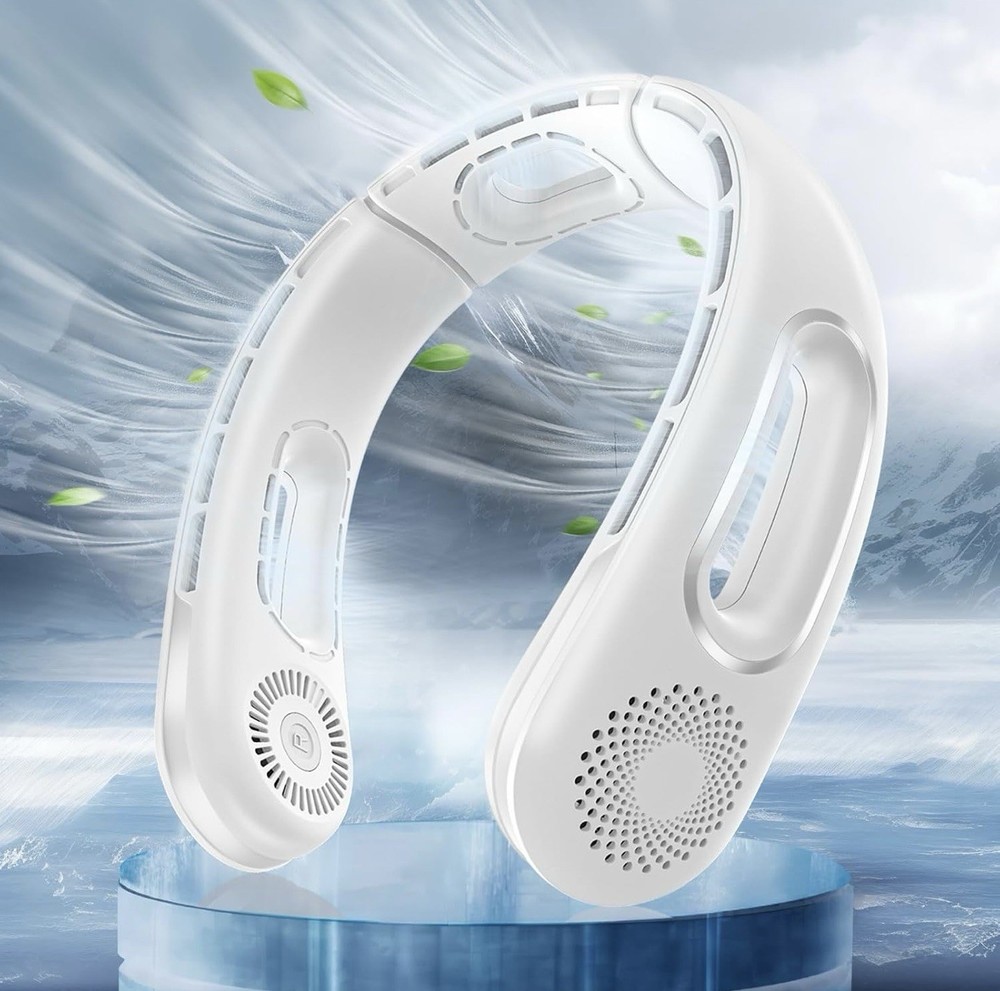 Neck Fan, Hands Free Bladeless Neck Fans Portable Rechargeable, 360° Cooling Nec