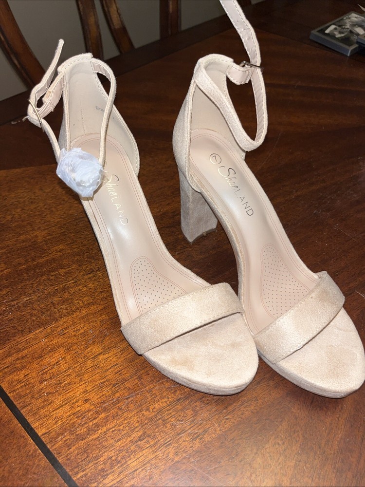 Elegant Enlove Women's Nude Pump Shoes Size 7 by Shoeland