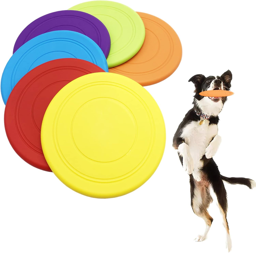 6 Pack Dog Flying Disc,Dogs Training Interactive Toys,Puppy Flyer Toy Dog Flyer,