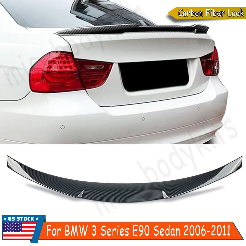 M4 Style Carbon Fiber Look Rear Trunk Spoiler for BMW E90 335i 328i 2006-2011