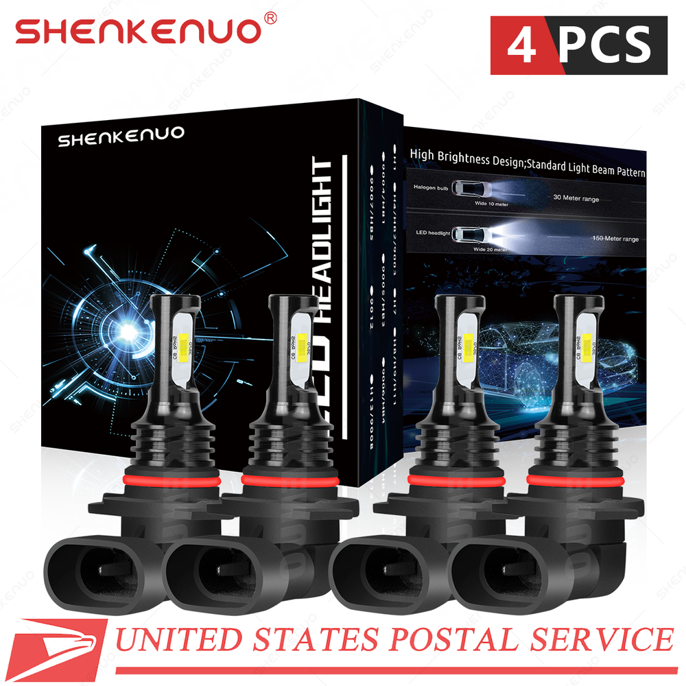 4x LED Headlight Bulbs Hi/Lo Beam Conversion Kit for 1997-2007 Honda Accord