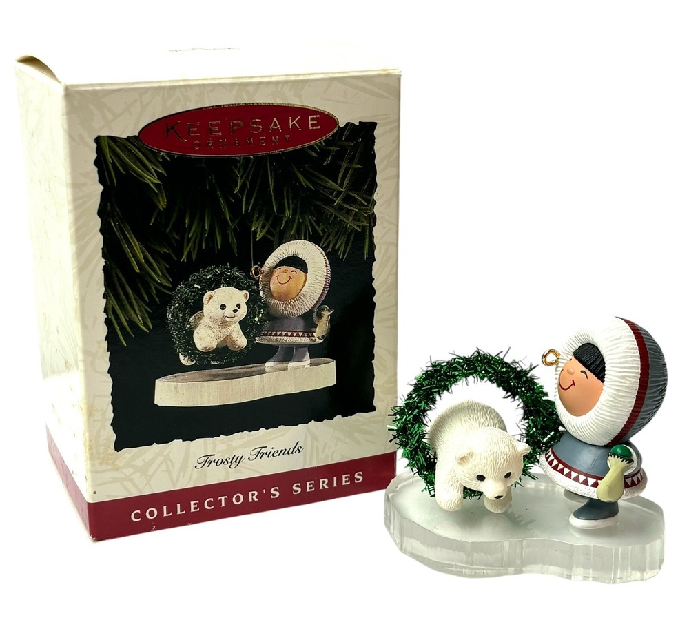 Hallmark Keepsake Collection Ornament  Frosty Friends 1994 Polar Bear Wreath
