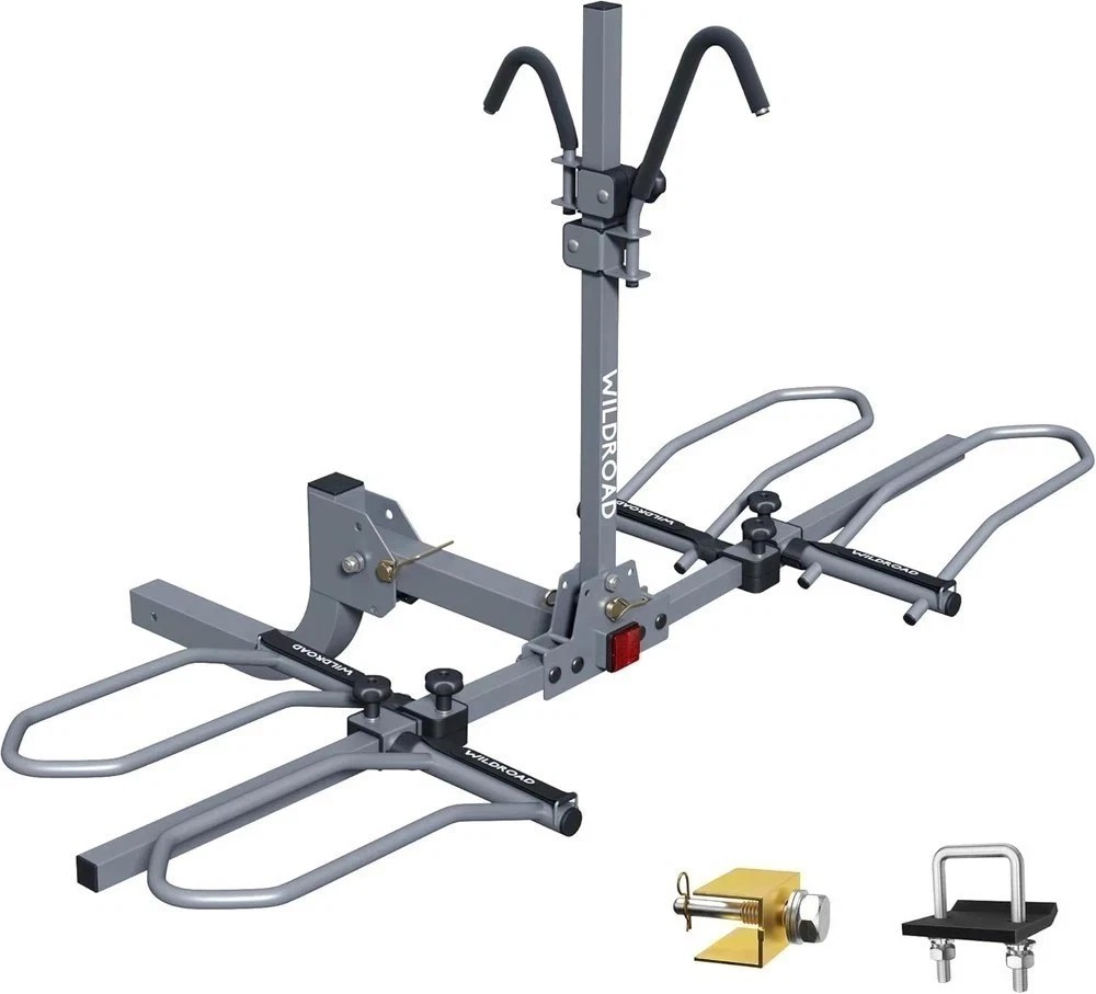 Premium 2 Fat,E Bike Rack Carrier Vehicle Mount Truck Hitch Heavy Duty Folding