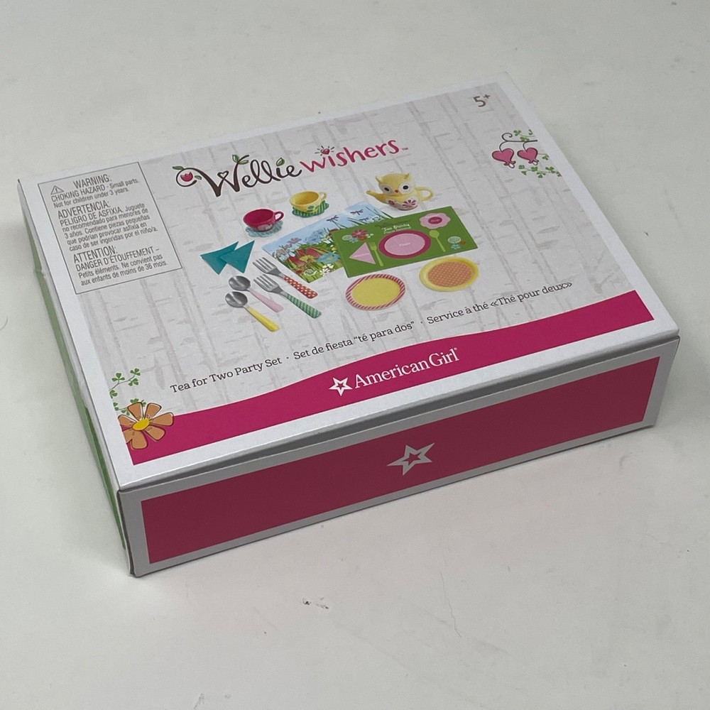 American Girl Wellie Wishers Tea For Two Party Set Retired in Box  