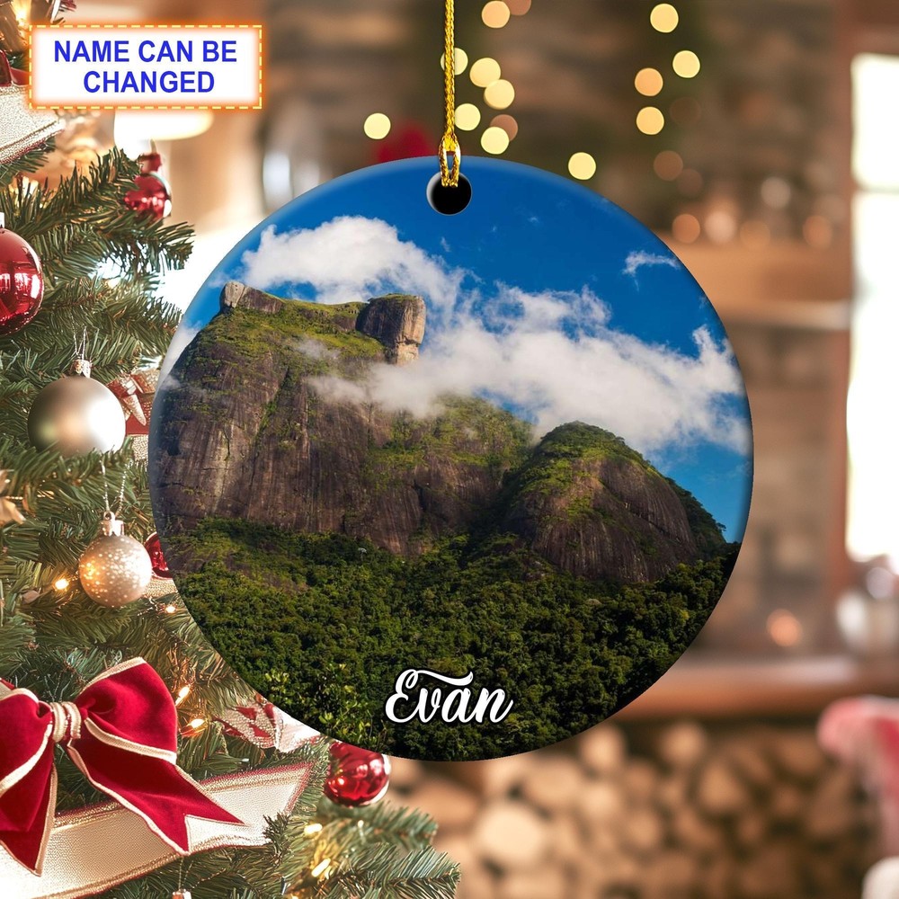 Custom Name Tijuca Forest Christmas Ornament  Christmas Tree Hanging Decor Flat