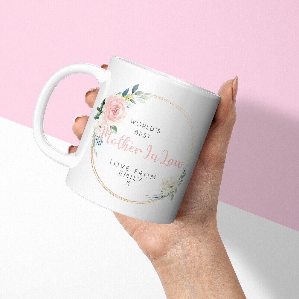 Personalised Mug Custom Mother In Law Gift Worlds Best Mother In Law  Custom Mug
