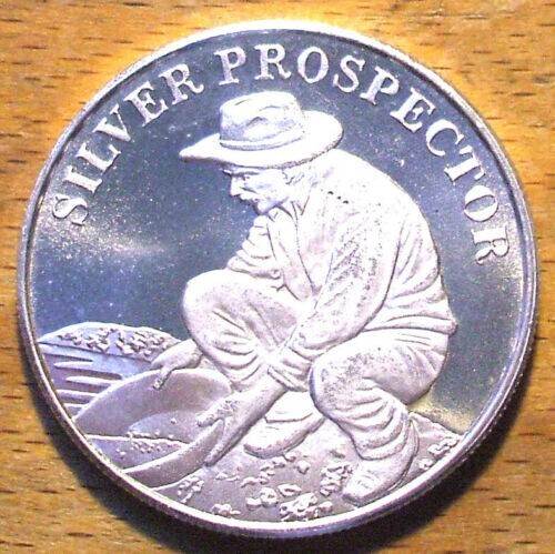 1 - 1 oz. Silver Round Prospector Silver .999 Fine Silver 💥💥💥💥💥💥💥💥💥💥💥