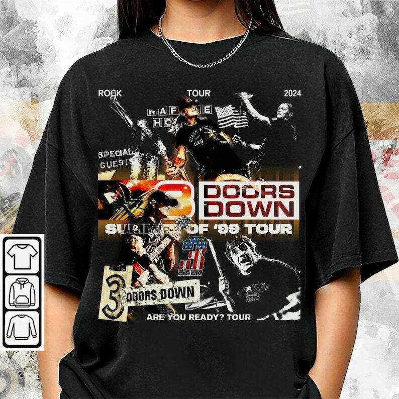 Three Doors Down Creed Tour 2024 Shirt, Special Guest Vintage Tour Retro 90s Fan