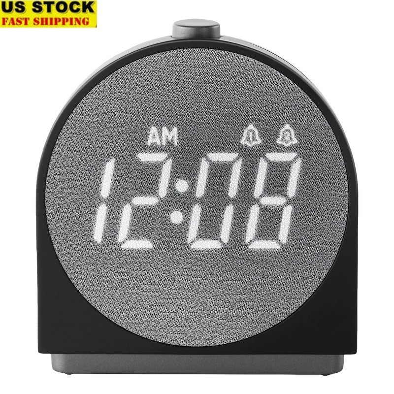 Digital Alarm Clock with Dual Alarm USB Charging Dimmer Display Battery Backup and Snooze